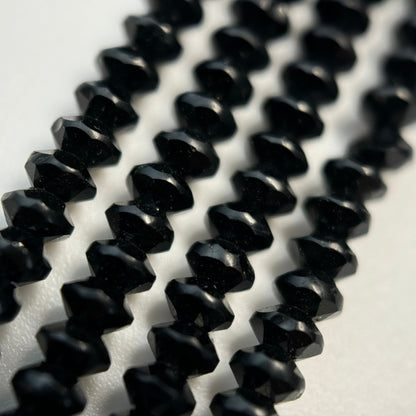 Black Tourmaline Space Ship Beads image 1