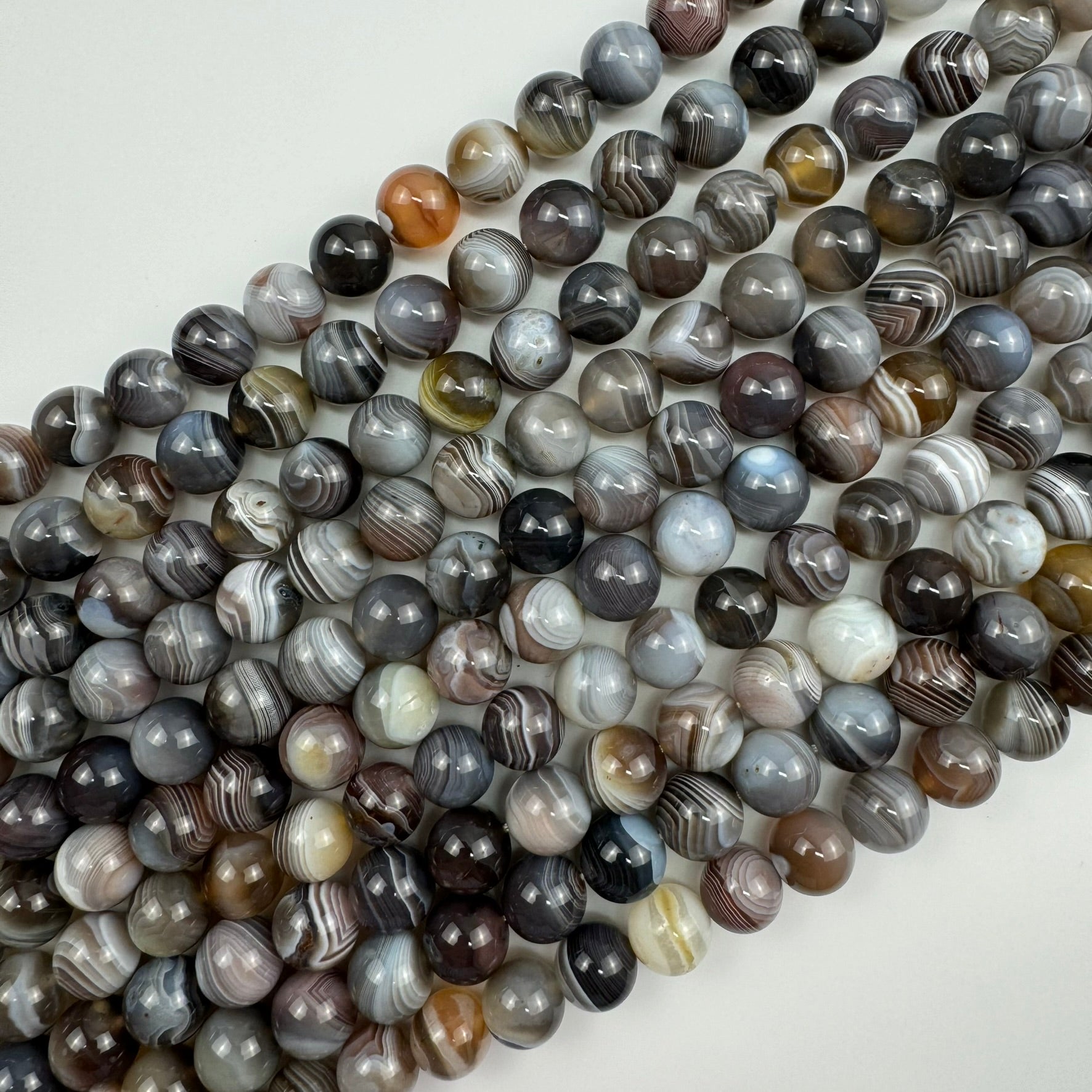 Botswana Agate Polished Round Beads image 0