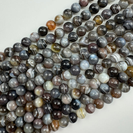 Botswana Agate Polished Round Beads image 0