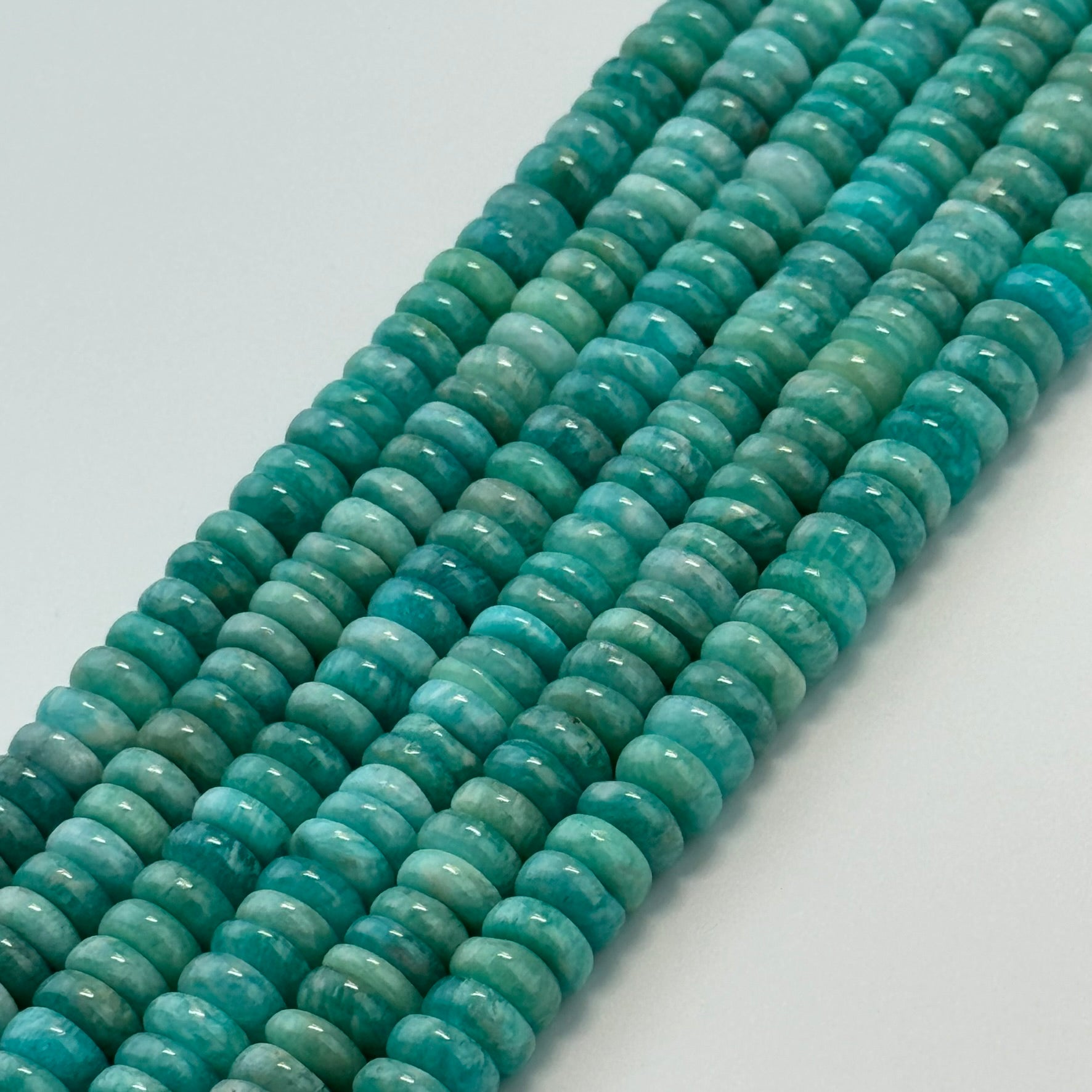 Brazilian Amazonite AAAA Rondelle Gemstone Beads image 4