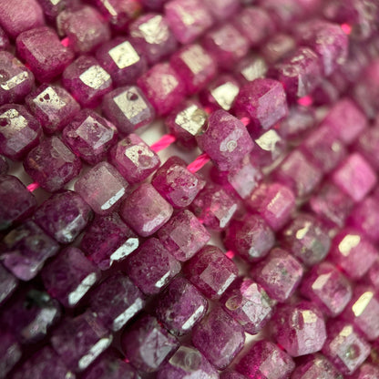 Ruby Glass Filled Square Beads image 4