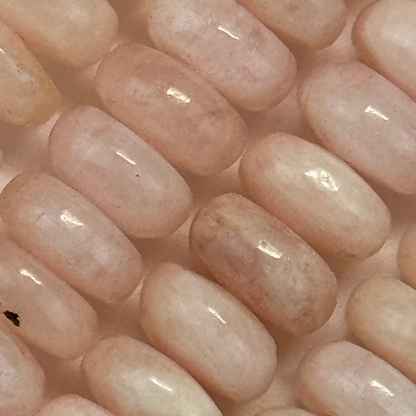 Morganite Rondelle Polished Beads image 5