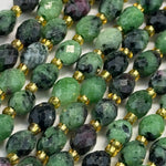 Ruby Zoisite Faceted Barrel 8 Beads image 5