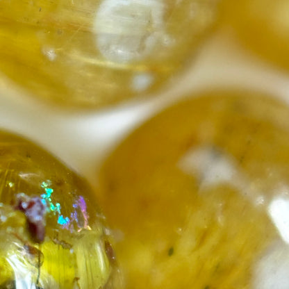 Golden Cat's Eye Apatite Polished Round Beads image 2