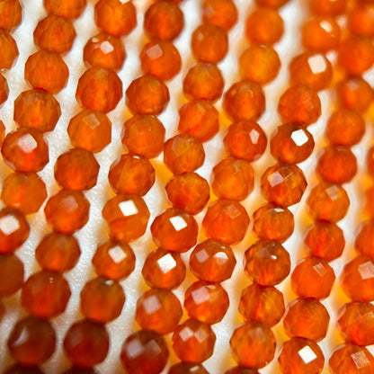 Carnelian Faceted Round Beads image 1