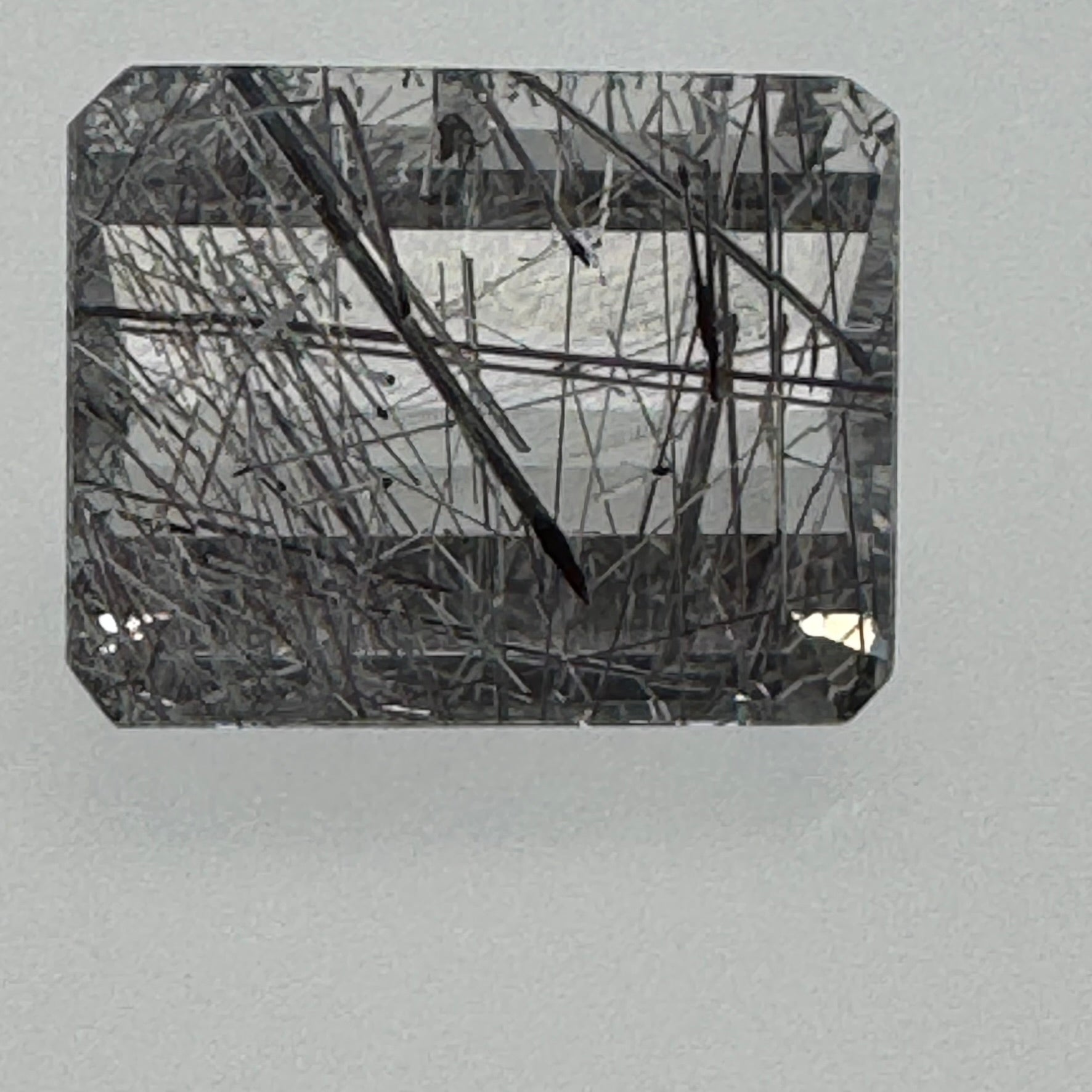 Silver Rutilated Quartz Emerald Cut (22.45 CT) image 4