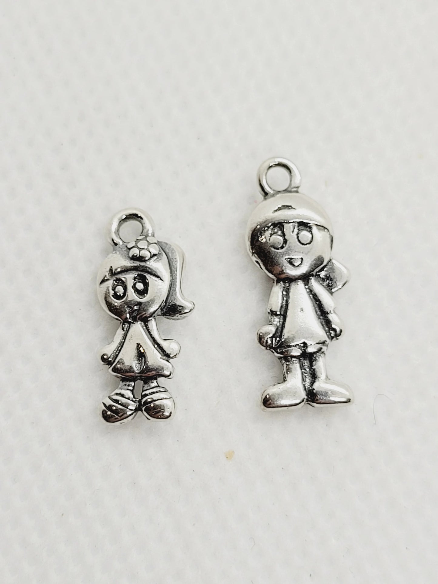 Girl & Boy Charms | 925 Sterling Silver image 1