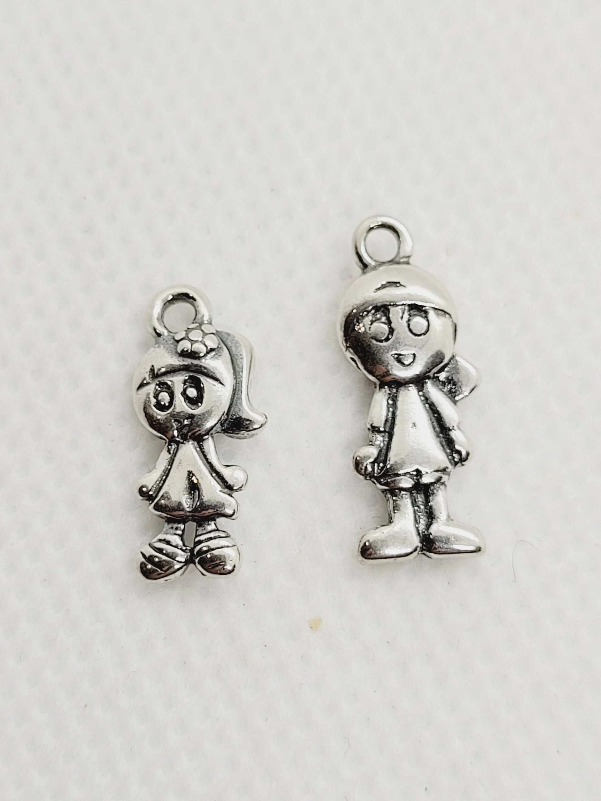 Girl & Boy Charms | 925 Sterling Silver image 1