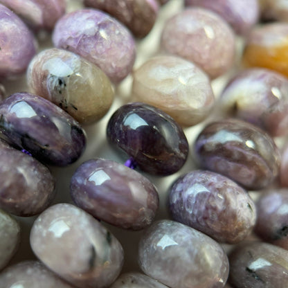 Charoite Rondelle Polished Beads image 4
