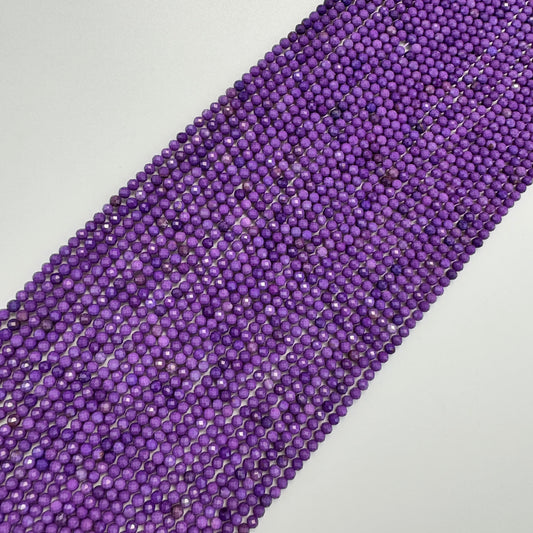 phosphosiderite Faceted Round Beads
