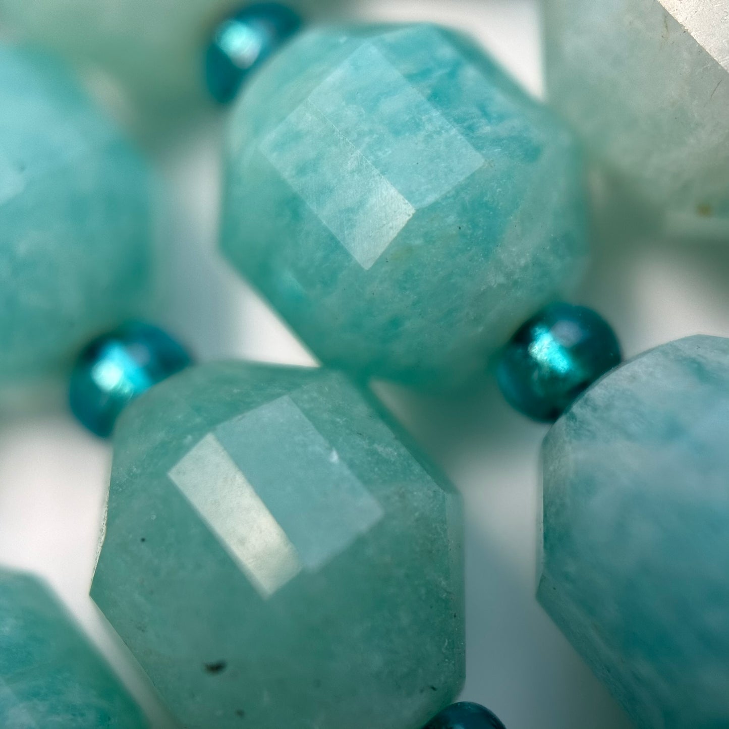 Amazonite AA Quality Dodecahedron Gemstone Beads image 3