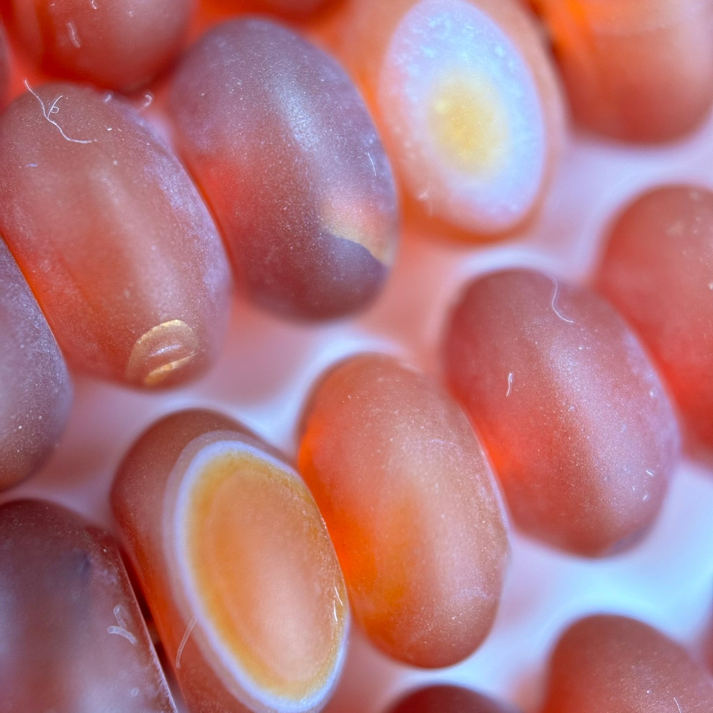 Carnelian Frosted Rondelle Beads image 2