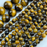 Brown Tiger's Eye Polished Round Beads image 2
