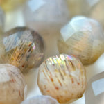 Moonstone Sunstone Faceted Round Beads image 5
