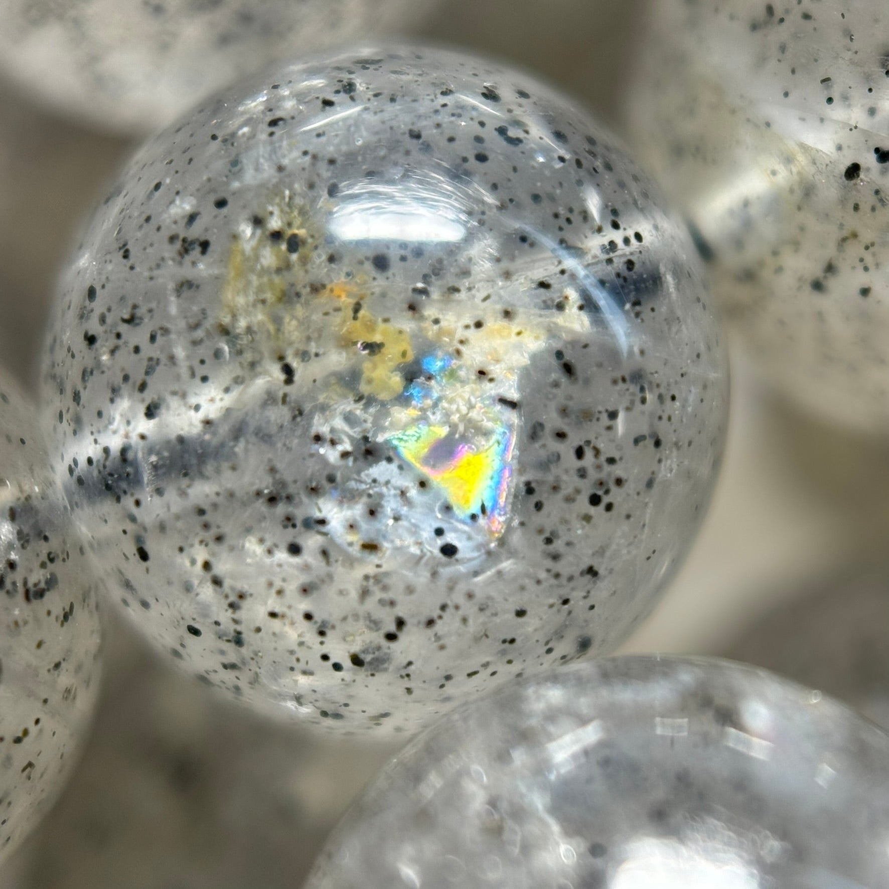 Mica Quartz Polished Round Beads image 2