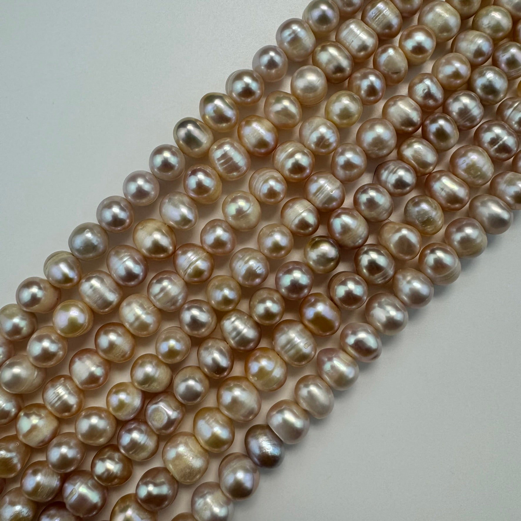 White, Peach Pearl  9x8mm - Ideal for Versatile Jewellery Making Crafts image 8