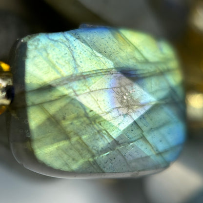 Labradorite Rectangular Faceted Cushion Cut Beads10xÂ8 mm Beads image 2