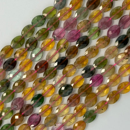 Tourmaline Faceted Oval Beads (AA Quality) image 2