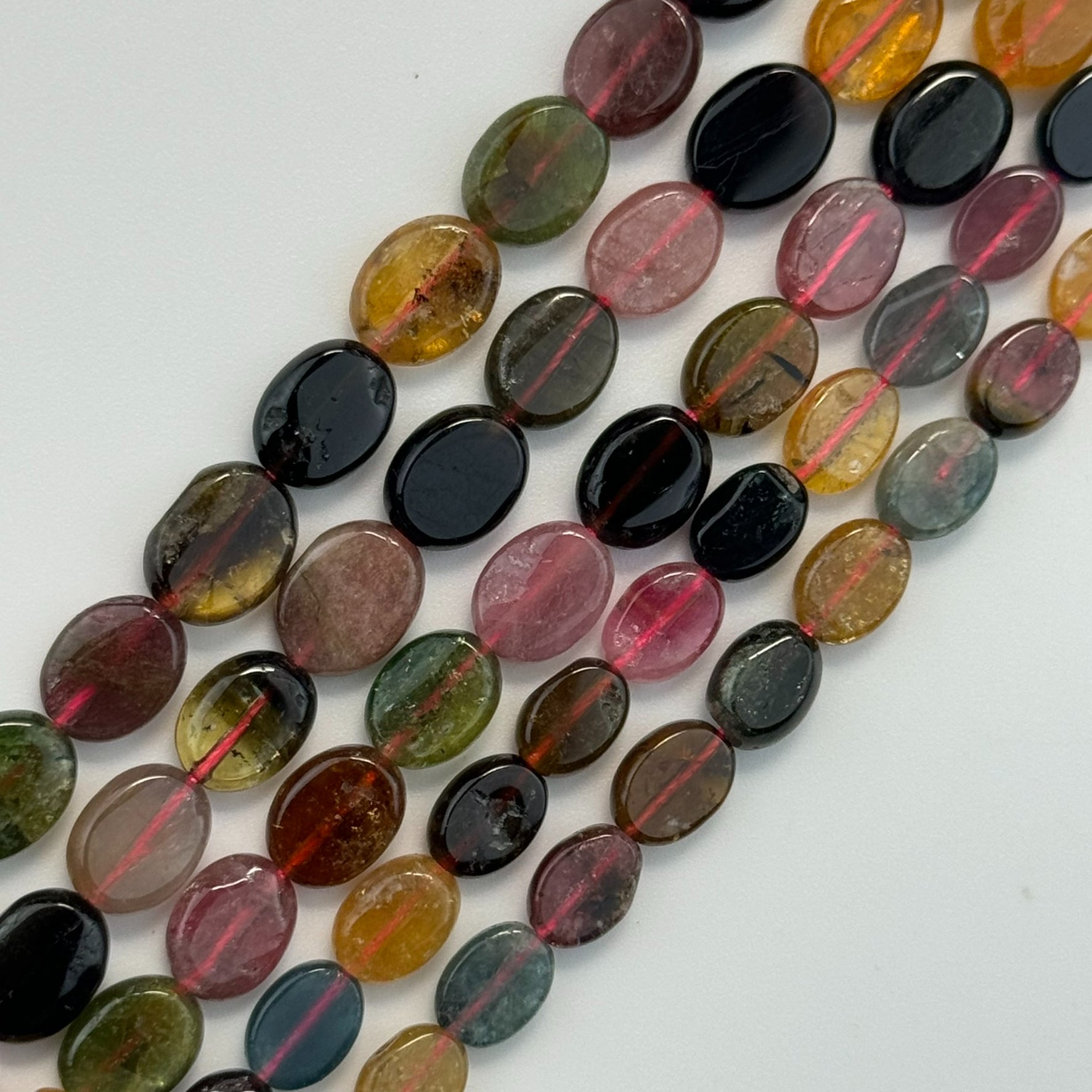 Tourmaline Faceted Oval Beads image 0