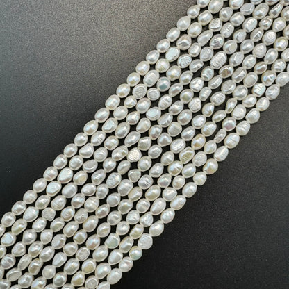 AA White Potato Pearl  8x6mm image 5