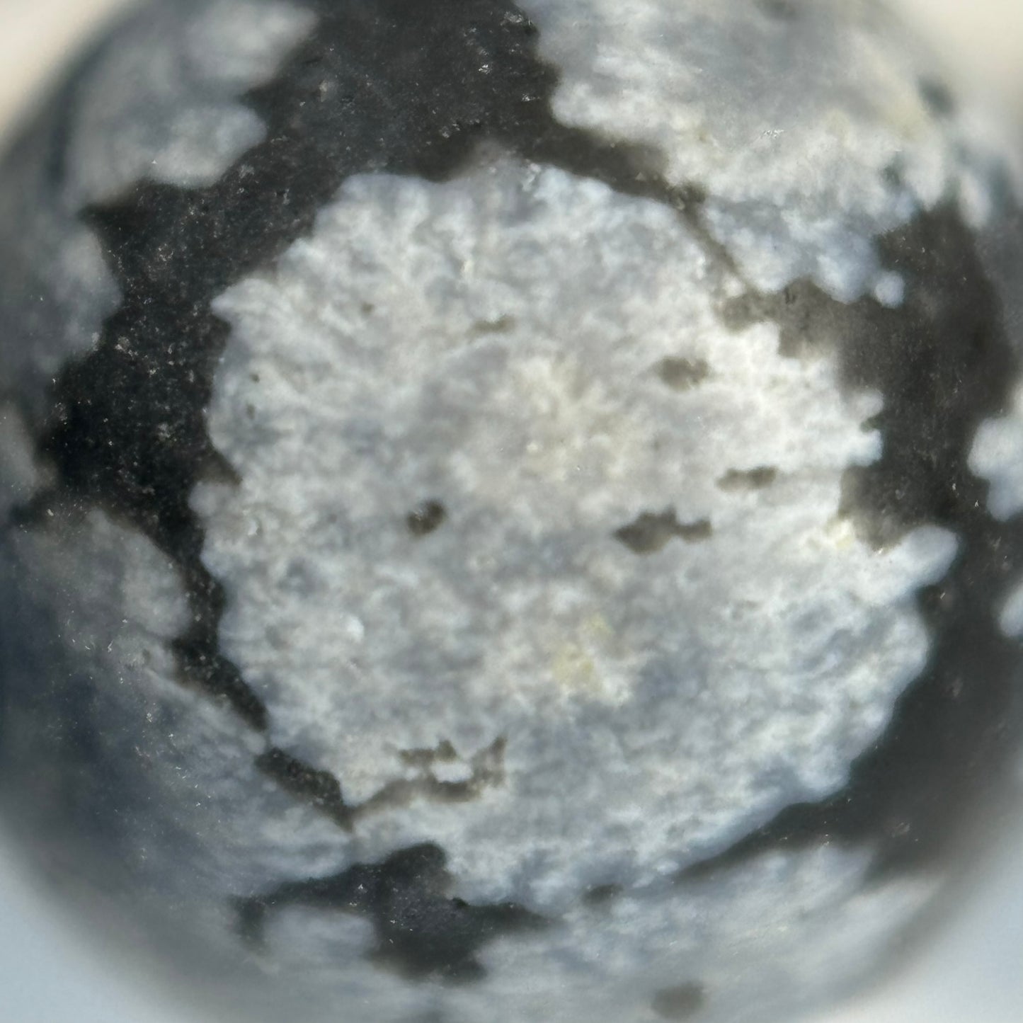 Snowflake Obsidian Frosted Round Beads image 4