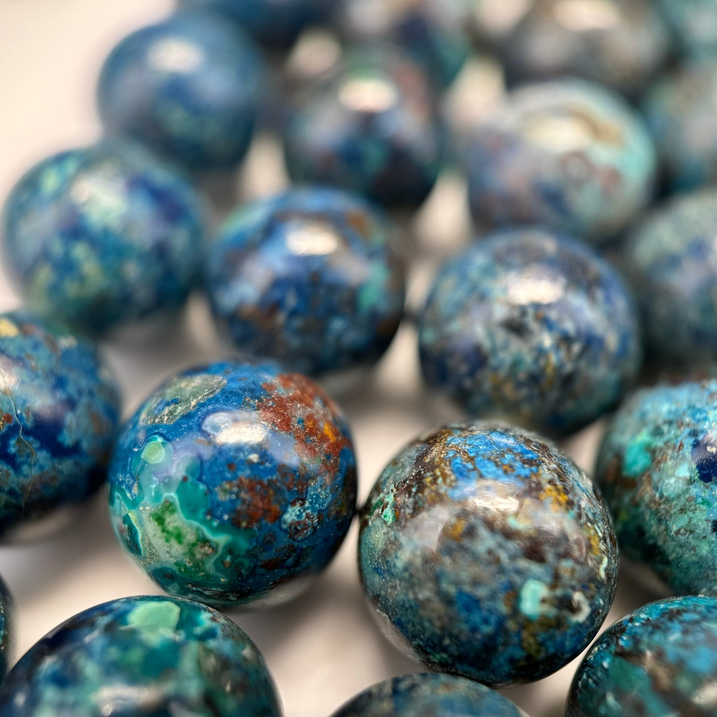 Shattuckite Polished Round Beads (Most Rare Gemstone) image 8