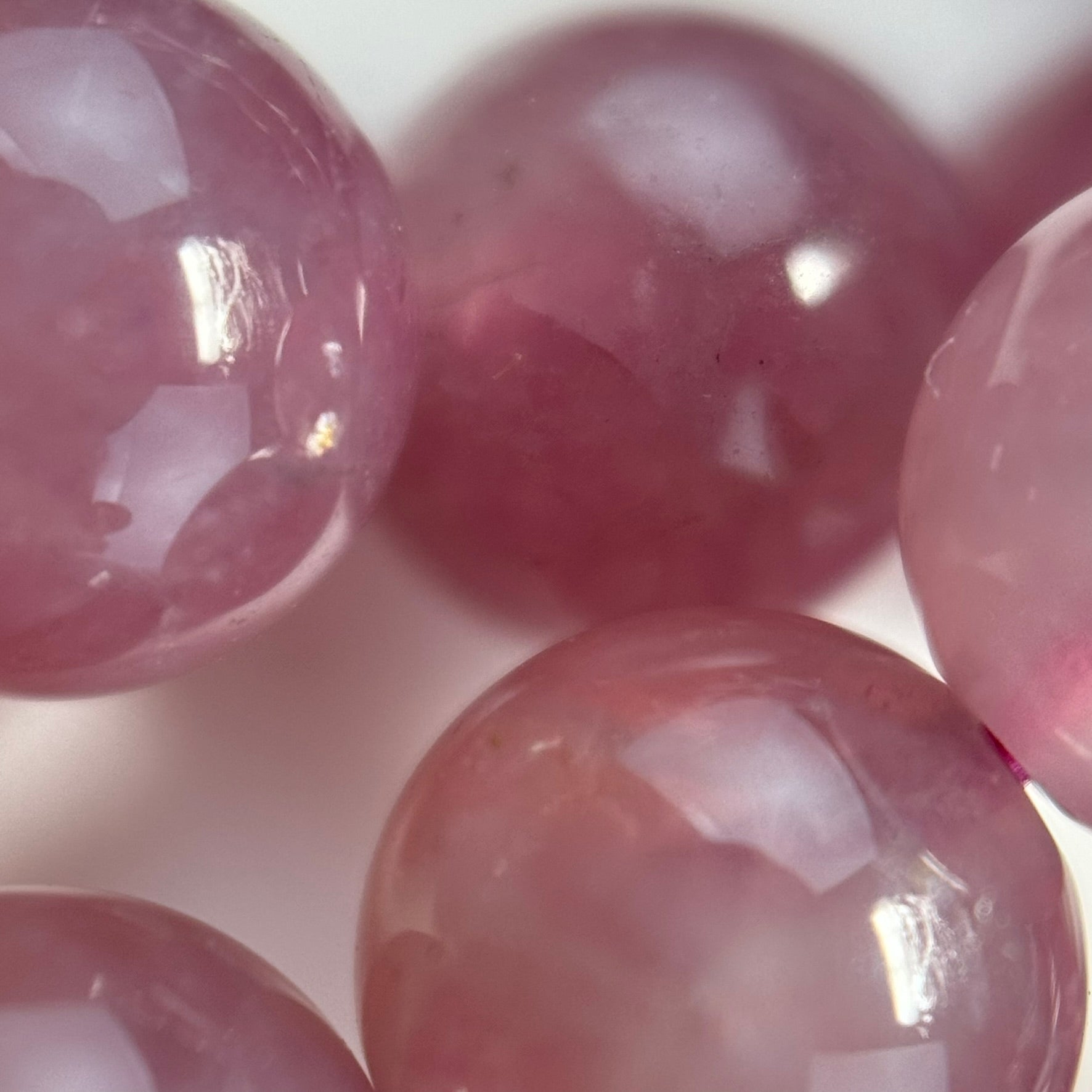 Purple Rose Quartz Polished Round Beads with Star image 10