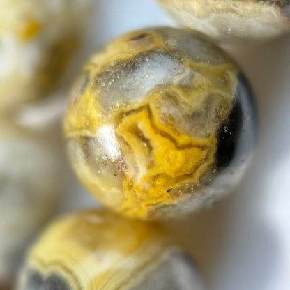 Golden Crazy Lace Agate Polished Round Beads image 8