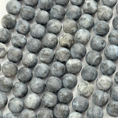 Larvikite Frosted Round Beads image 2