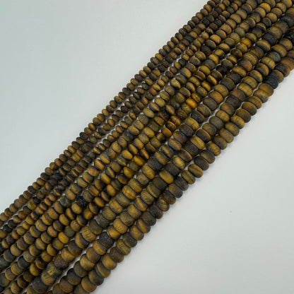 Tiger's Eye Frosted Rondelle Beads image 2
