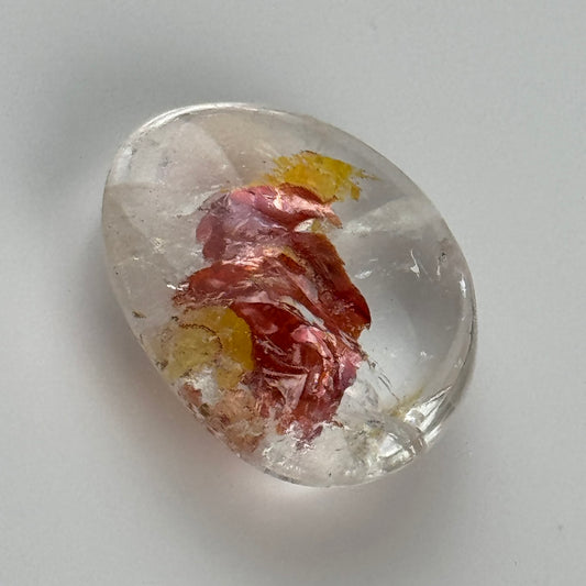 Quartz Cabochon with Lepidocrocite Inclusion image 0