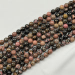 Dendritic Rhodonite Polished Round Beads image 4
