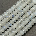 Rainbow Moonstone Faceted Rondelle Beads (AA Quality) image 4