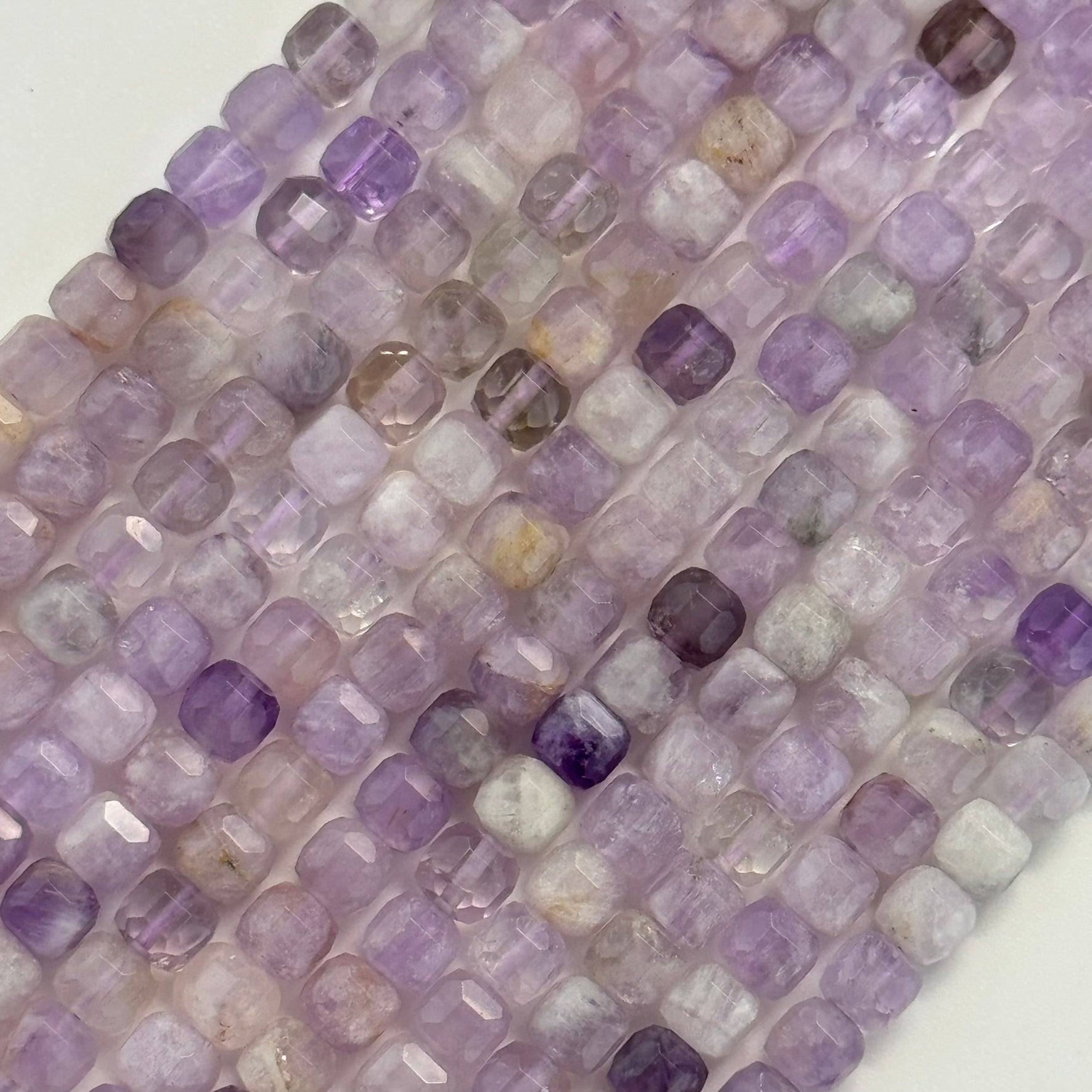 Lavender Amethyst Faceted Square Beads image 3