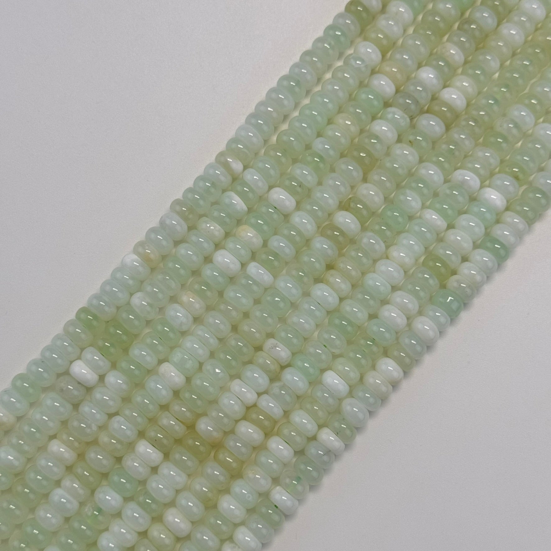 Green Opal Rondelle Polished Beads image 6