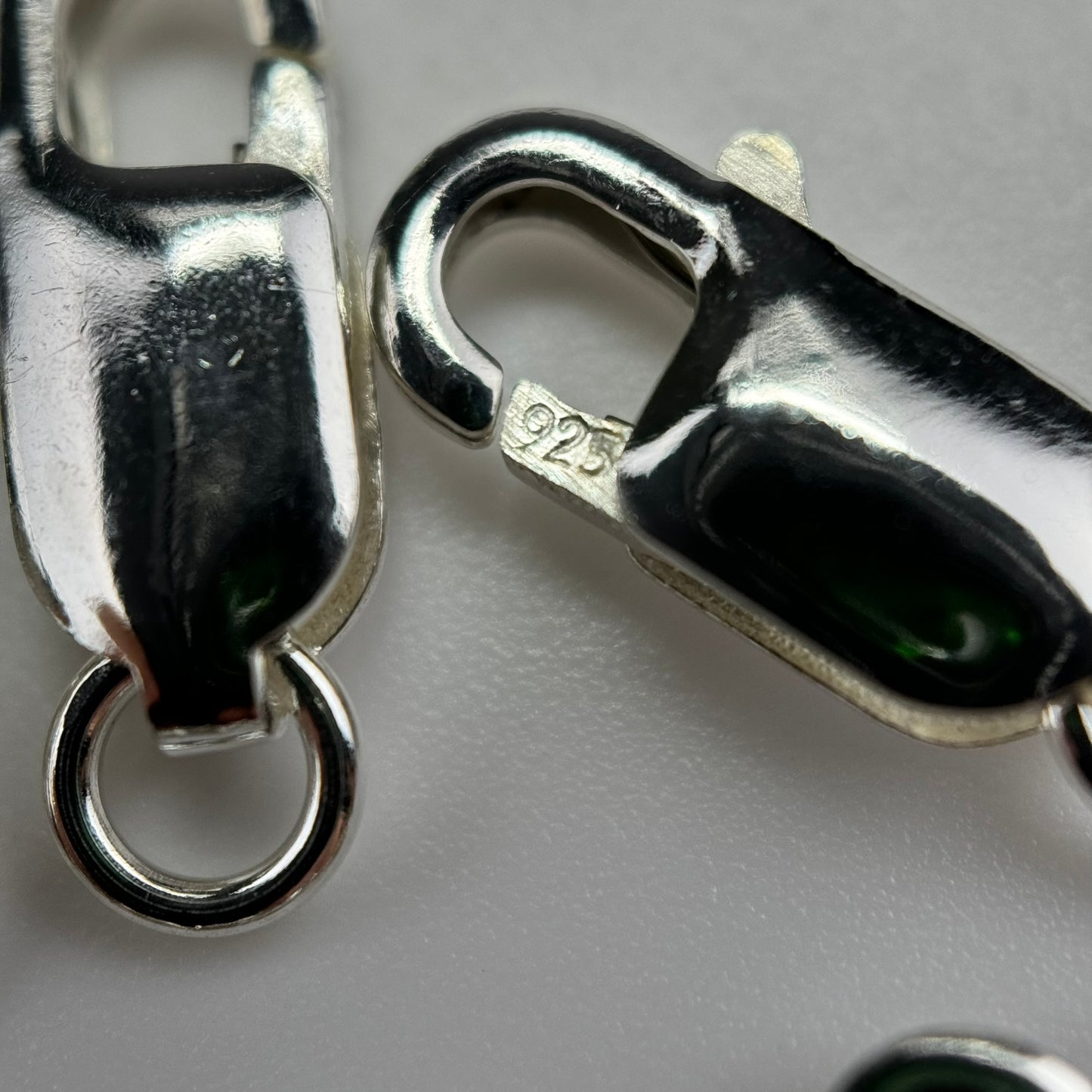 925 Sterling Silver Oblong Lobster Clasp Close Jump Ring (5/pkg) image 1