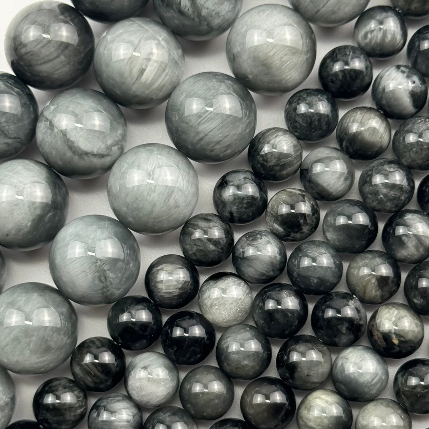Hawk's Eye Polished  Round Beads image 0