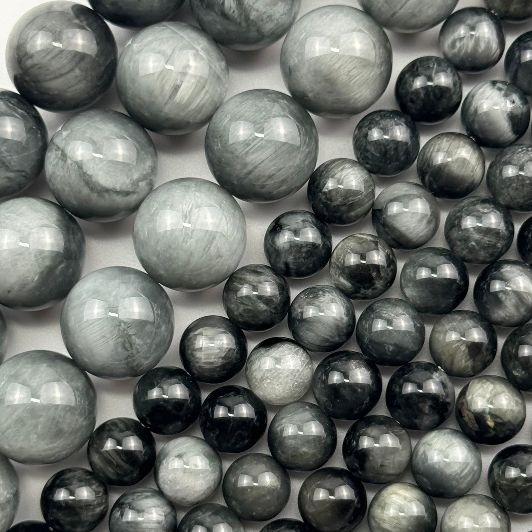 Hawk's Eye Polished  Round Beads image 0