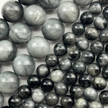 Hawk's Eye Polished  Round Beads image 0