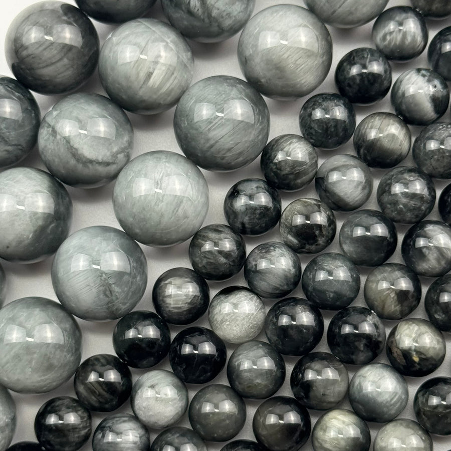 Hawk's Eye Polished  Round Beads image 0