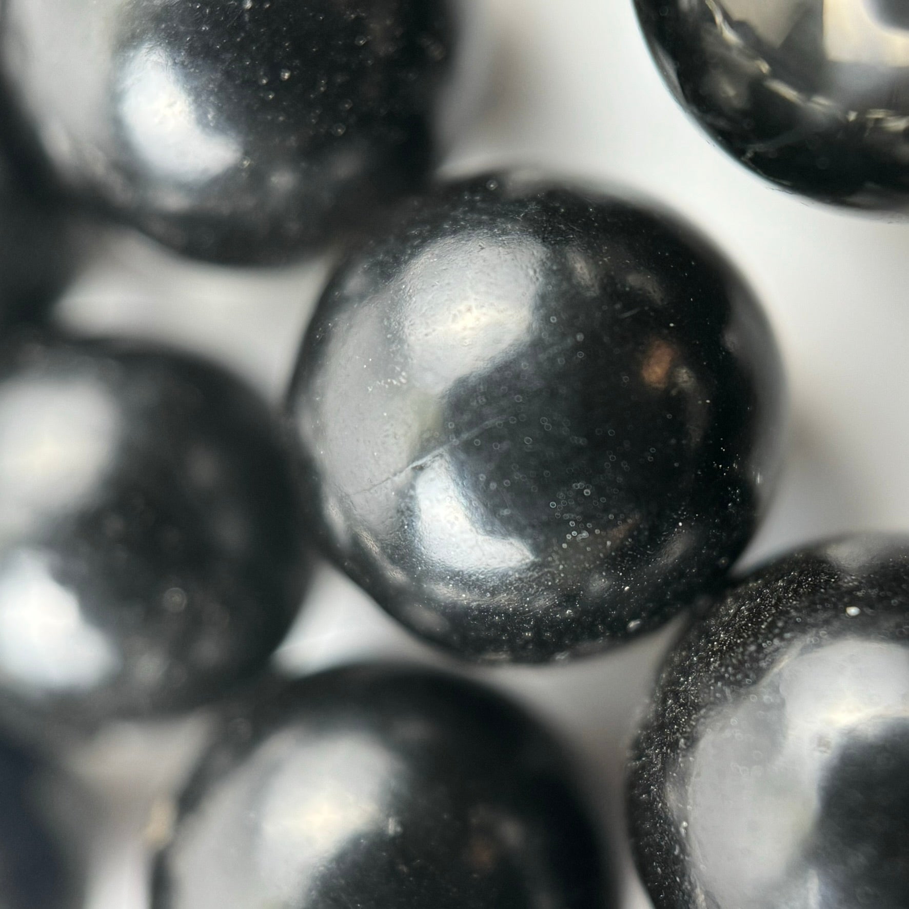 Jet Polished  Round Beads image 3