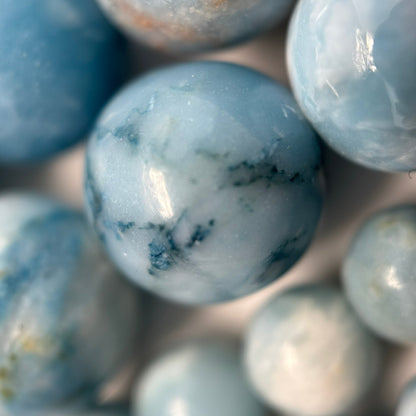 Blue Quartz Polished Round Beads image 2
