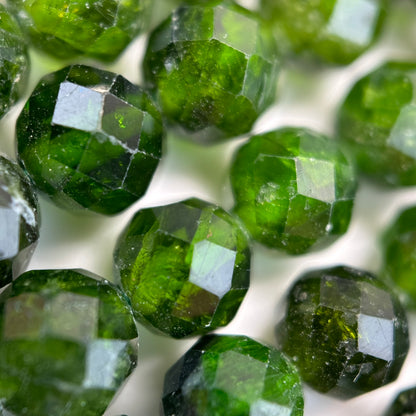 Diopside Faceted Round Beads (A & AA Quality) image 3