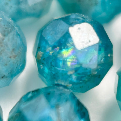 Blue Apatite Faceted Round Beads image 2