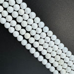 White Agate Polished Round Beads image 2