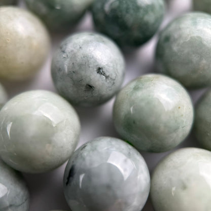 Burmese Green Jade Polished Round Beads image 1