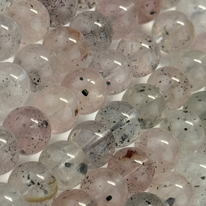 Rose Quartz Lepidocrocite Polished Round Beads image 6