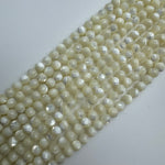 White Mother of Pearls Faceted Round Beads image 9