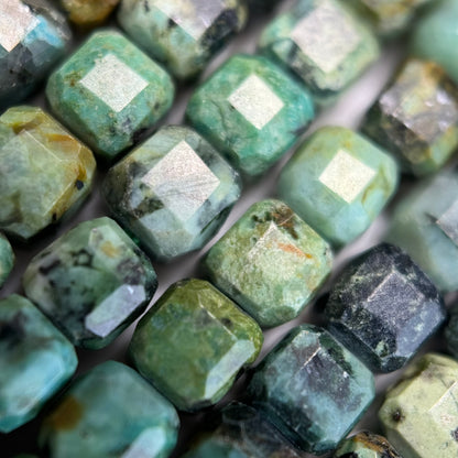 African Turquoise (Jasper) Square Beads image 2