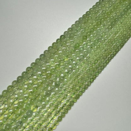 Prehnite Polished Round Beads AA Quality image 7